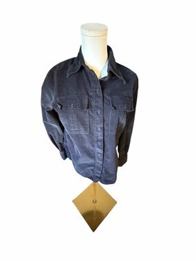 COS Black Corduroy Overshirt  Button-Up  Jacket Sz 2